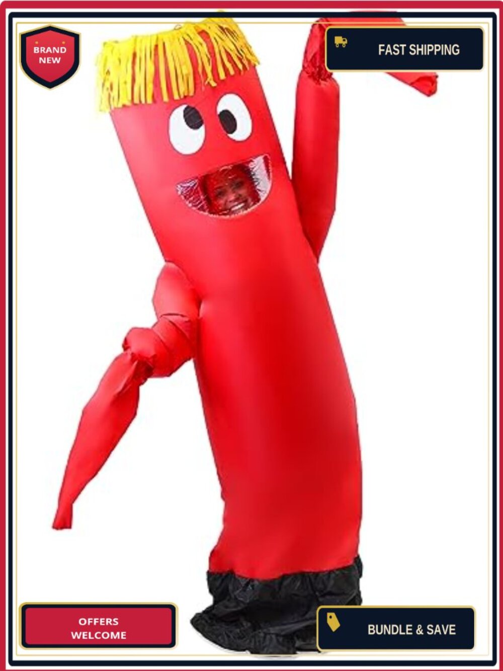 Inflatable Costume Adult Tube Man Blow Up Suit Halloween Cosplay Party